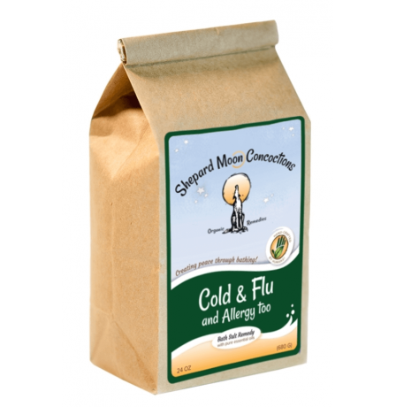 Cold and Flu Bath Remedy 24 ounce bag tilted right